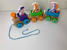 used Melissa & Doug First Play Wooden Rocking Animals Train