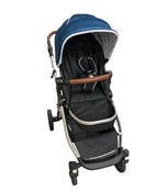 used Mockingbird Single to Double Stroller, Windowpane, Sea, 2022, Silver with Penny Leather