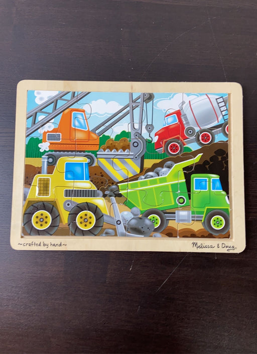 used Melissa & Doug 12-Piece Wooden Jigsaw Puzzle