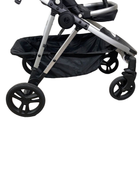 secondhand Mockingbird Single to Double Stroller, 2023, Silver with Black Leather, Windowpane, Black