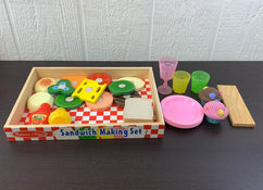 used Melissa & Doug Wooden Sandwich Making Set