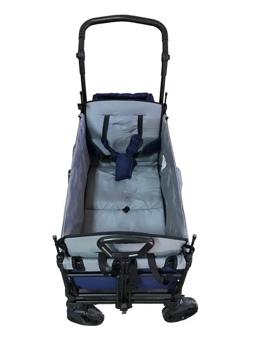 secondhand Wonderfold X2 Push + Pull Double Stroller Wagon, Navy, 2019