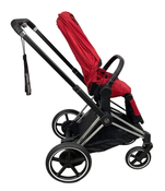 secondhand Cybex E-PRIAM Electric Stroller, 2019, Chrome With Black Details, True Red