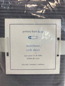 secondhand Pottery Barn Kids Crib Skirt, Matelasse Gray