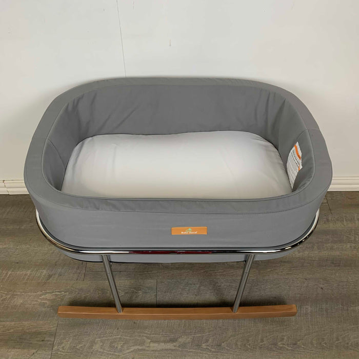 secondhand Baby Castle Rocking Cradle, Gray