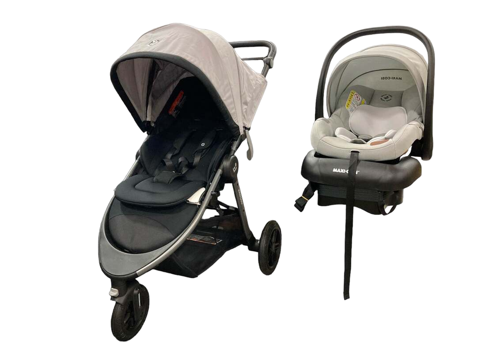 used Maxi-Cosi Gia XP 3-Wheel Travel System with Mico Luxe Car Seat, 2022, Midnight Moon