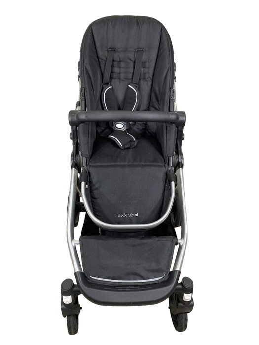 secondhand Mockingbird Single to Double Stroller, 2022, Silver with Black Leather