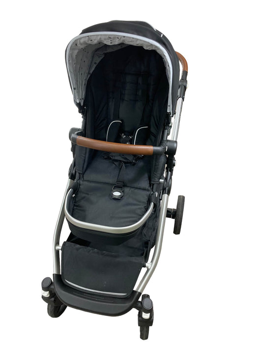 used Mockingbird Single to Double Stroller, Silver with Penny Leather, Black , 2022, Watercolor Drops