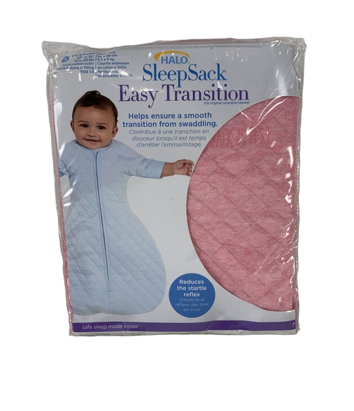 used Halo Easy Transition Sleepsack, Pink Heather Small