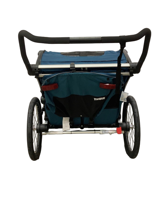 Thule Chariot Cross Bike Trailer Stroller 2 Seat, Majolica Blue, 2022