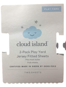 secondhand Cloud Island Set Of 2 Fitted Crib Sheets, Unicorn & Solid Apricot