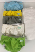 used BUNDLE wegreeco One Size Cloth Pocket Diapers, -5 diapers 5 bamboo liners