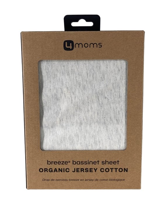 used 4moms Breeze Cotton Bassinet Sheet, Oatmeal Heather