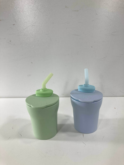 secondhand Miniware 1-2-3 Sip! Cups, 2 pack, Keylime/Aqua