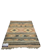 secondhand Safavieh Kilim Collection Area Rug KLM177M, 4’x6’ Blue/Rust