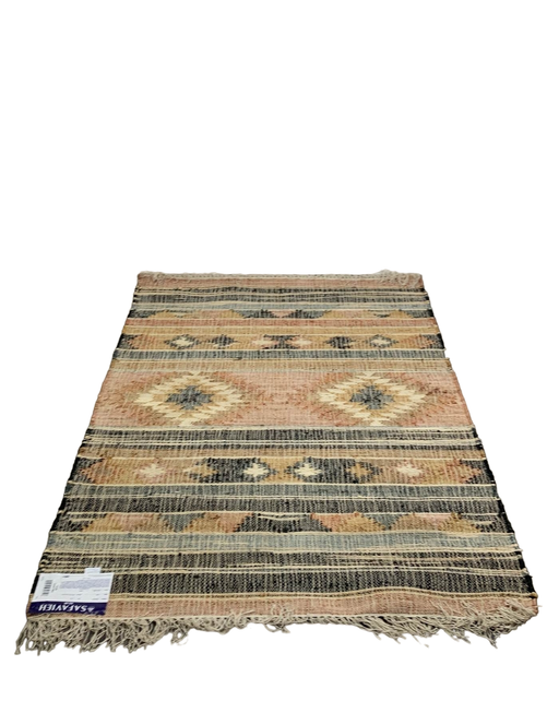 secondhand Safavieh Kilim Collection Area Rug KLM177M, 4’x6’ Blue/Rust