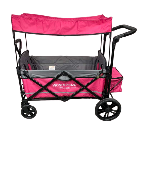 secondhand Wonderfold X2 Push + Pull Double Stroller Wagon, 2021, Pretty-n-Pink