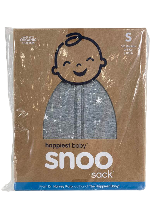 used Happiest Baby SNOO Sack, Small (5-12 lbs), Graphite Stars