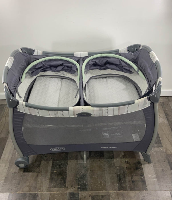 secondhand Graco Pack 'n Play Playard With Twin Bassinets, No