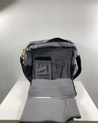 secondhand Petunia Pickle Bottom Boxy Backpack Diaper Bag, /graphite and black