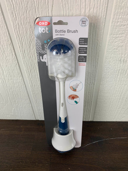 used OXO Tot Bottle Brush with Stand, Navy