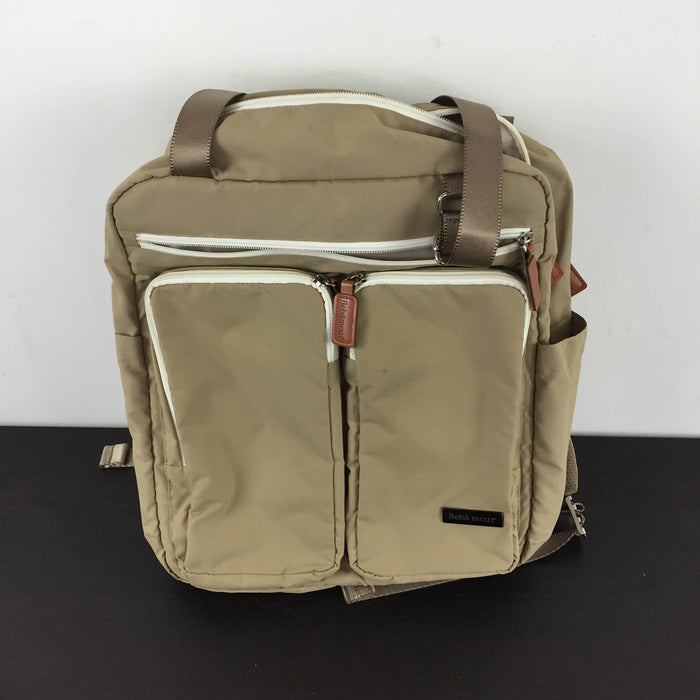 used Bebamour Travel Backpack Diaper Bag Tote Handbag, Khaki