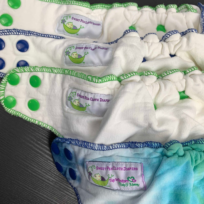 used BUNDLE Cloth Diapers, Sweat Pea