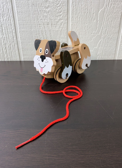 used Melissa & Doug Wooden Playful Puppy Pull Toy