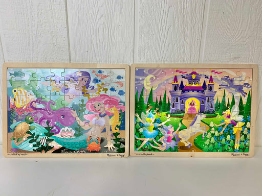 used BUNDLE Melissa & Doug Wooden Puzzles