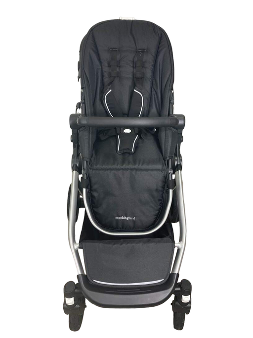 secondhand Mockingbird Single to Double Stroller, 2022, Silver with Black Leather