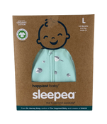 used Happiest Baby Sleepea Swaddle, Large, Teal Planets