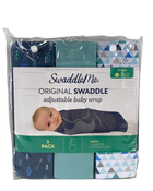 used Summer Infant SwaddleMe Original Swaddle Wrap With Easy Change 3pk, 3-6 months