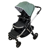 secondhand Mockingbird Single to Double Stroller, 2023, Silver with Black Leather, Watercolor Drops, Sage