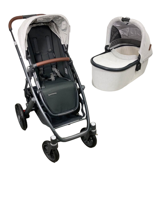 used UPPAbaby VISTA V2 Stroller, Anthony (White & Grey Chenille), 2022