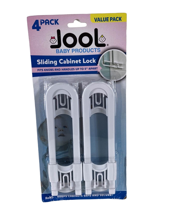 used Jool Sliding Cabinet Locks, 4-pack