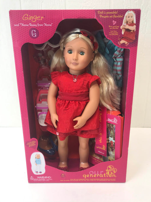 used Our Generation Ginger 18” Posable Holiday Deluxe Doll