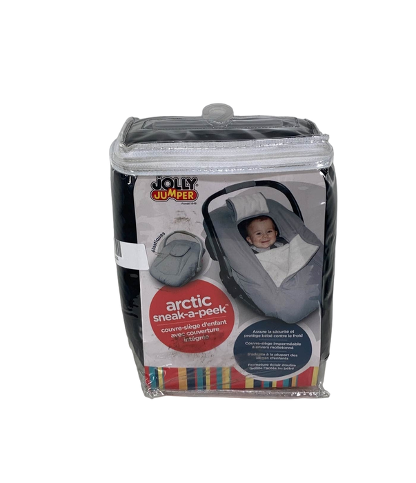 used Jolly Jumper Arctic Sneak-A-Peek Infant Car Seat Cover With Attached Blanket