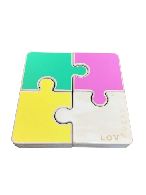 used Lovevery 4 Piece Chunky Puzzle