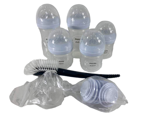 used Philips Avent Natural Baby Bottle Newborn Starter Gift Set, Clear