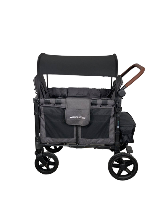 secondhand Wonderfold W2 Luxe Multifunctional Double Stroller Wagon, Charcoal Gray, 2023