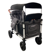 used Wonderfold W4 Luxe Quad Stroller Wagon, 2023, Charcoal Grey with White Frame