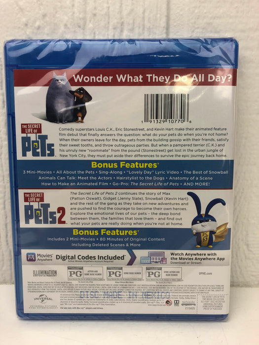 secondhand Illumination Entertainment Secret Life Of Pets 1 & 2 Blu-Ray