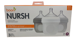 used Boon Nursh Bottles, 3 Pack, Grey, 4oz, Slow