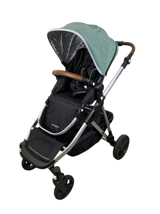 secondhand Mockingbird Single to Double Stroller, 2023, Silver with Penny Leather, Windowpane, Sage