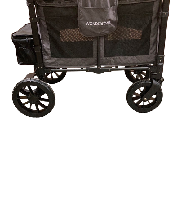 used Wonderfold W2 Luxe Multifunctional Double Stroller Wagon, Charcoal Gray, 2023