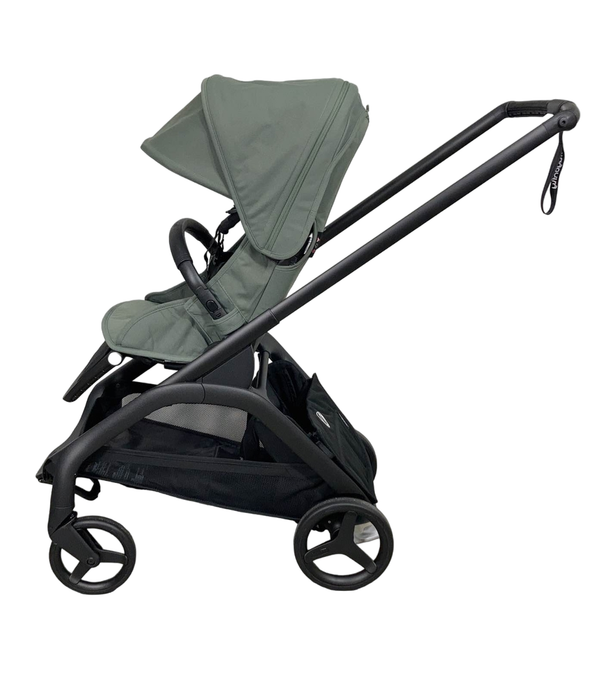 secondhand Bugaboo Dragonfly Bassinet and Seat Stroller, Black, Forest Green, Forest Green, 2023