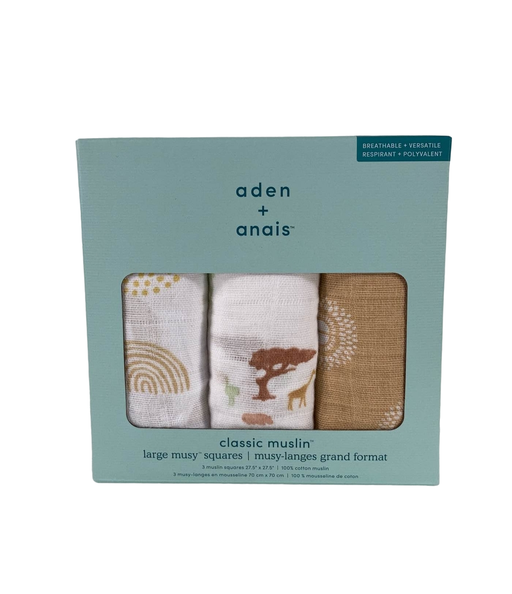 used Aden + Anais Organic Muslin Large Musy Squares