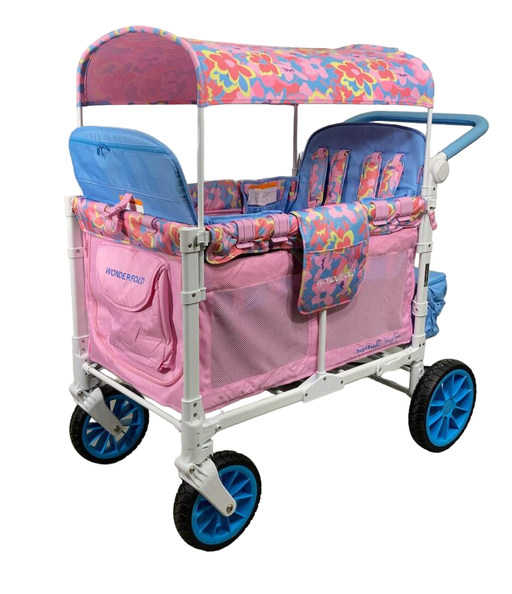 used Wonderfold W4 Luxe Quad Stroller Wagon, 2023, Petal Pop x Chrissy Teigen