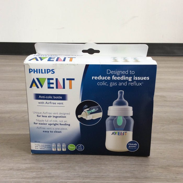 used Philips Avent Anti-Colic Baby Bottles, 9 oz Pack of 3 1m+