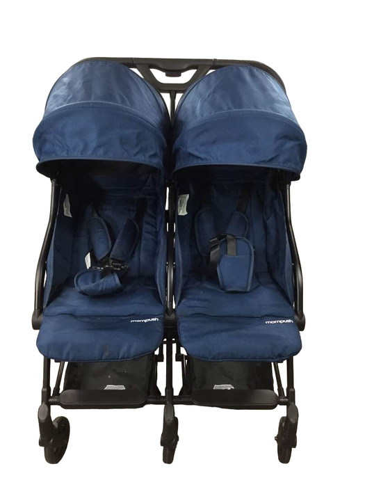 secondhand Mompush Lithe Double Stroller, Navy, 2022